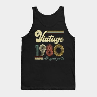 Vintage 1980 44th Birthday Gift Men Women 44 Years Old Tank Top